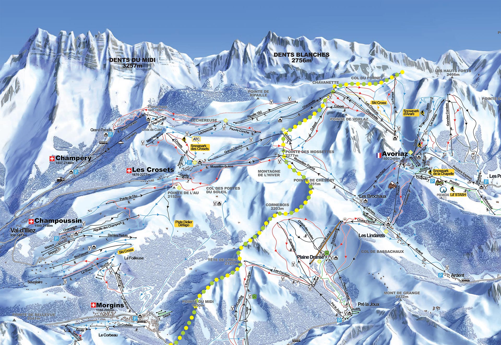 Région Dents Du Midi map