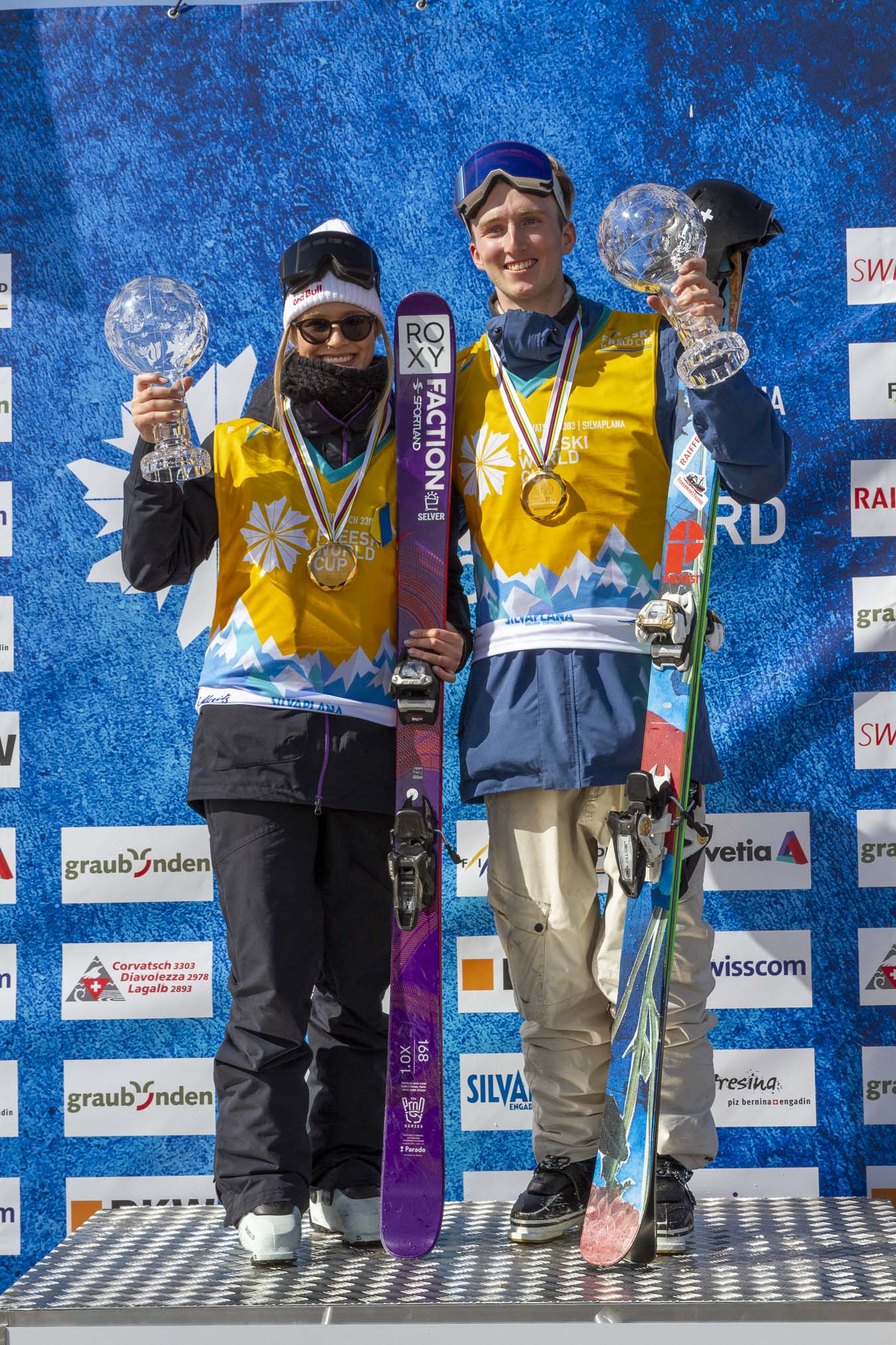 Andri Ragettli and Kelly Sildaru