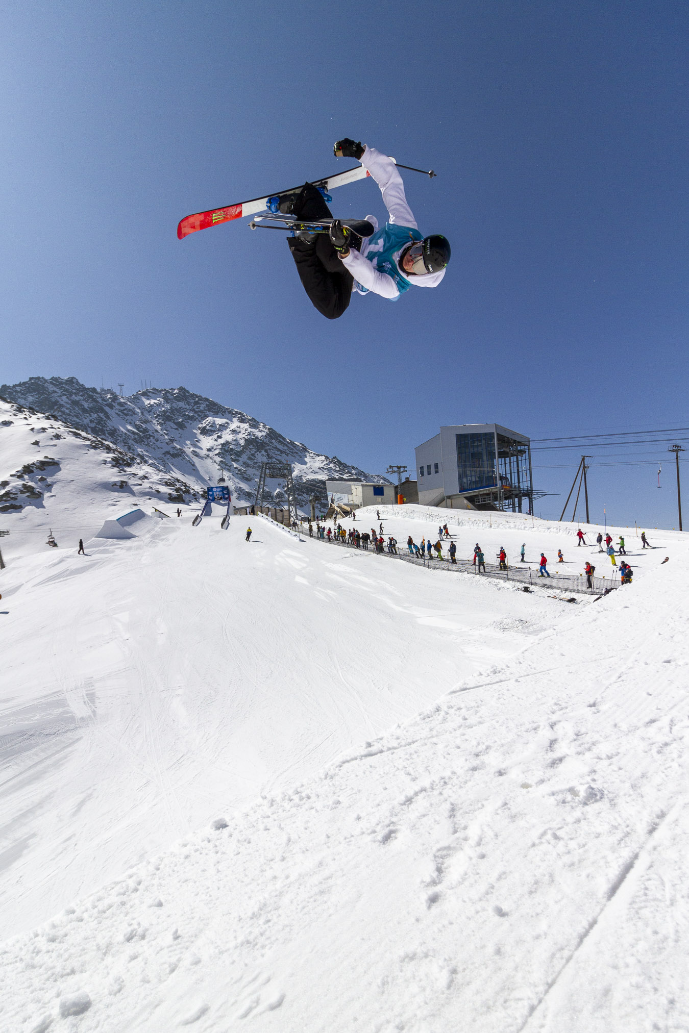 Evan McEachran at the 2022 Freeski World Cup in Corvatsch, Switzerland