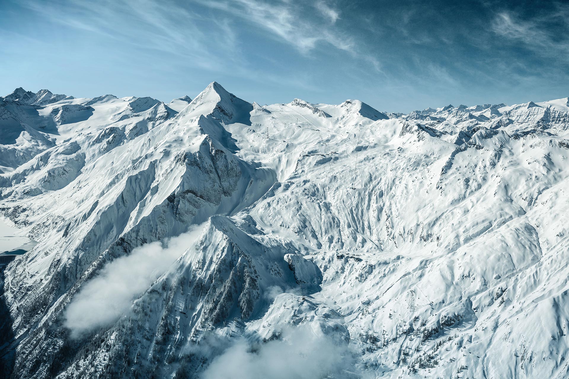 Aerial view of Kitzsteinhorn