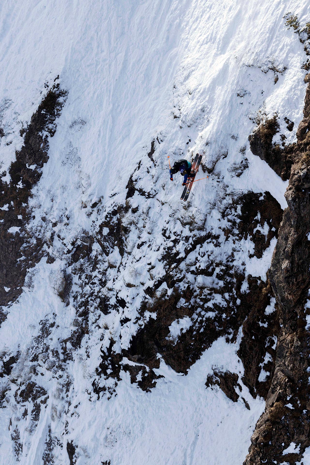 Leo Slemett at the 2022 Freeride World Tour stop in Fieberbrunn, Austria