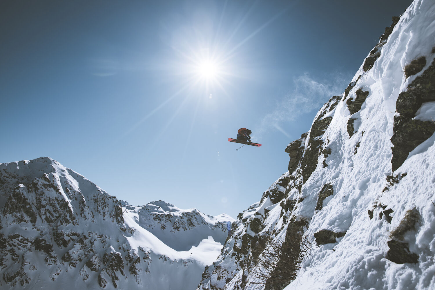 Jordi Riba at the 2022 Freeride World Qualifier event in Silvretta Montafon, Austria