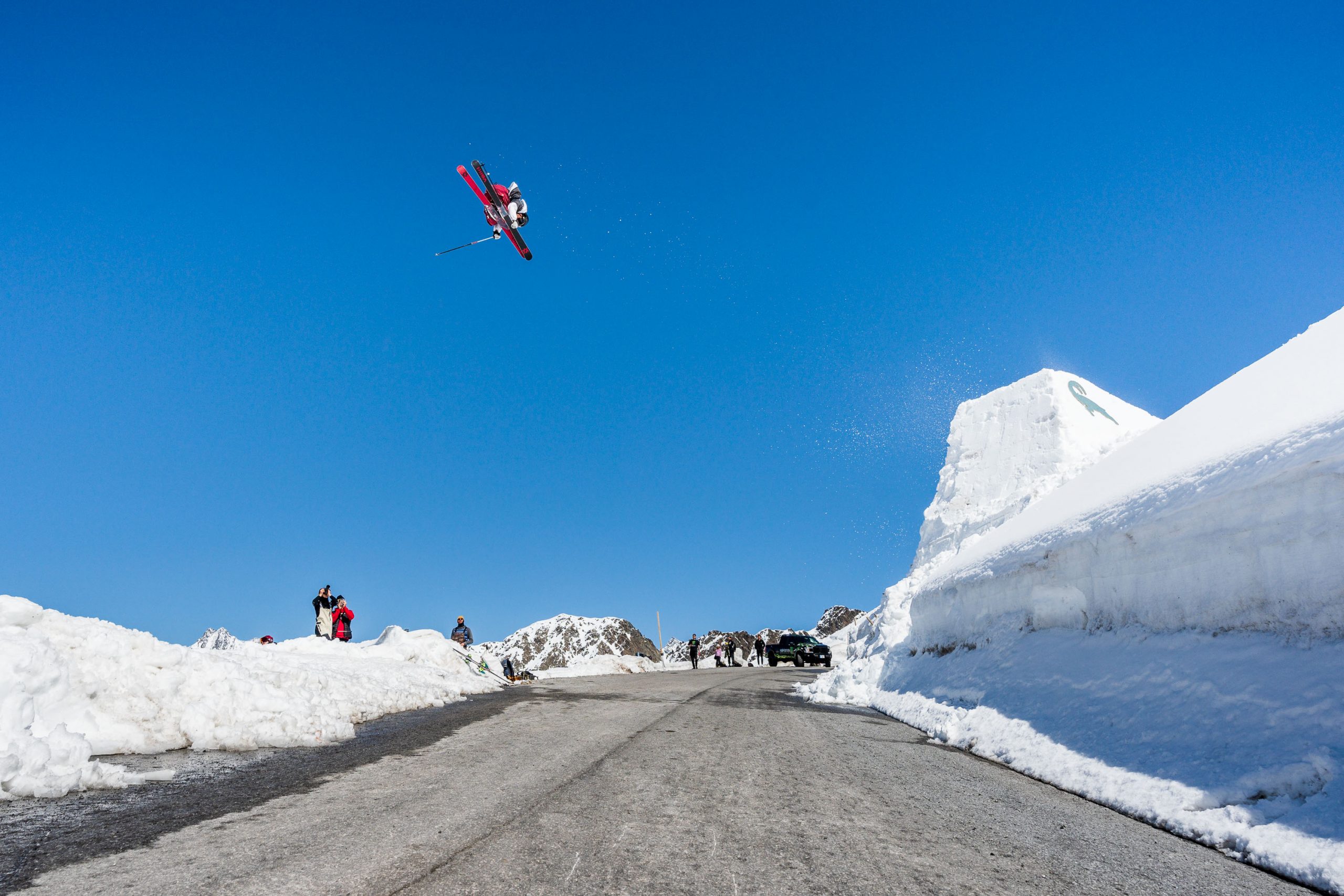 Julius Forer hits the Kaunertal road gap at the 2022 Gaptastic Voyage