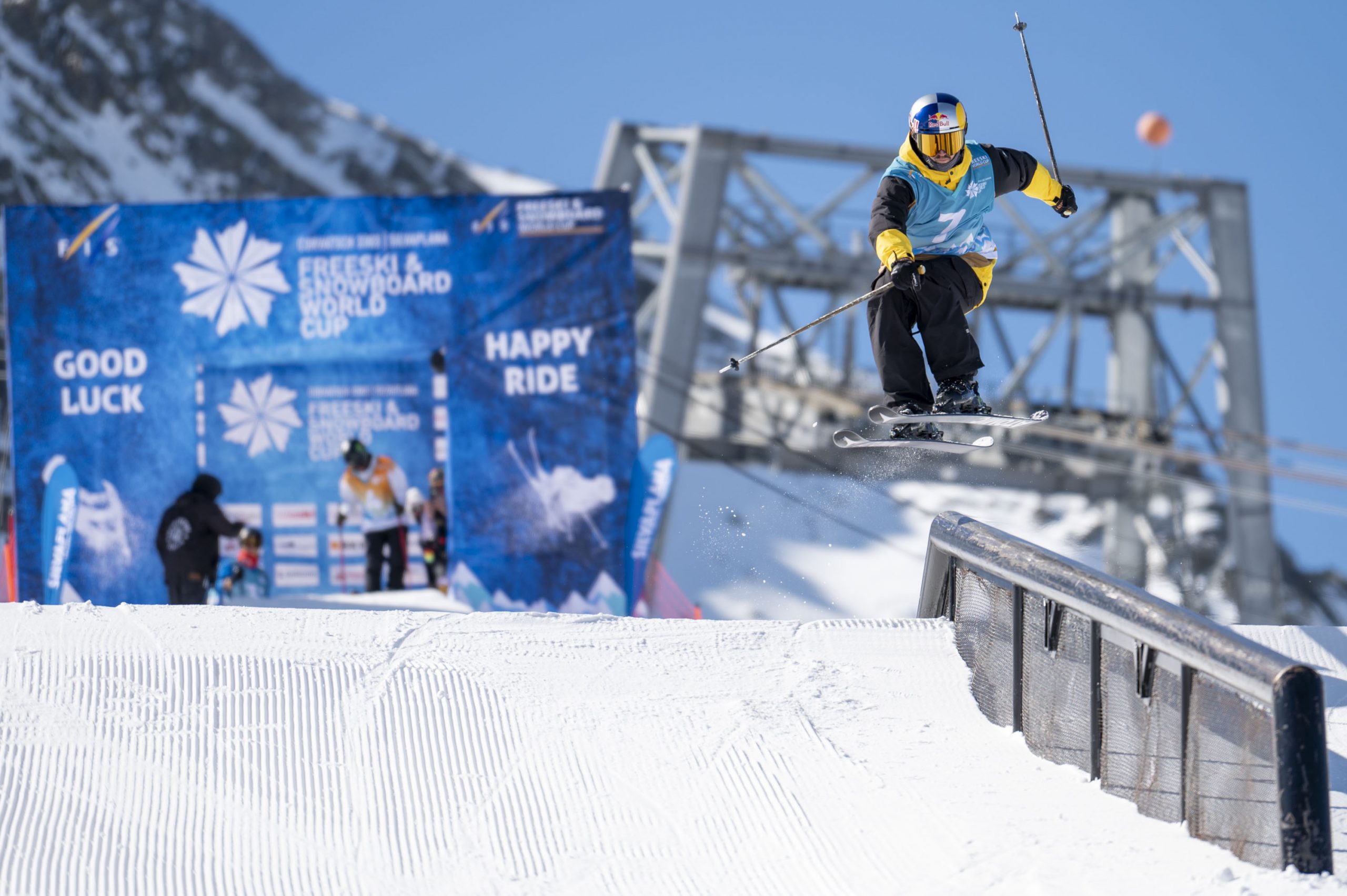 Fabian Bösch at the FIS World Cup Slopestyle in Corvatsch, Switzerland