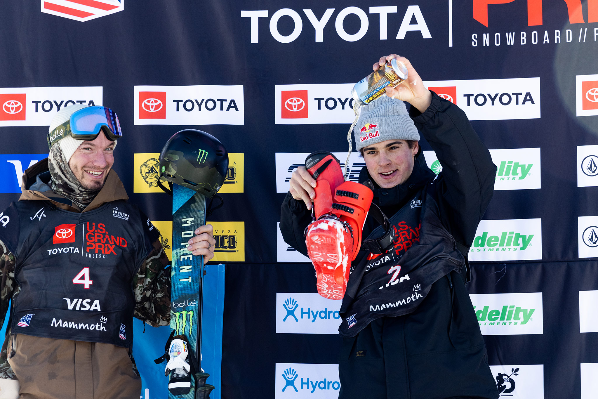 Nico Porteous at the 2022 Mammoth U.S Grand Prix Freeski World Cup Halfpipe