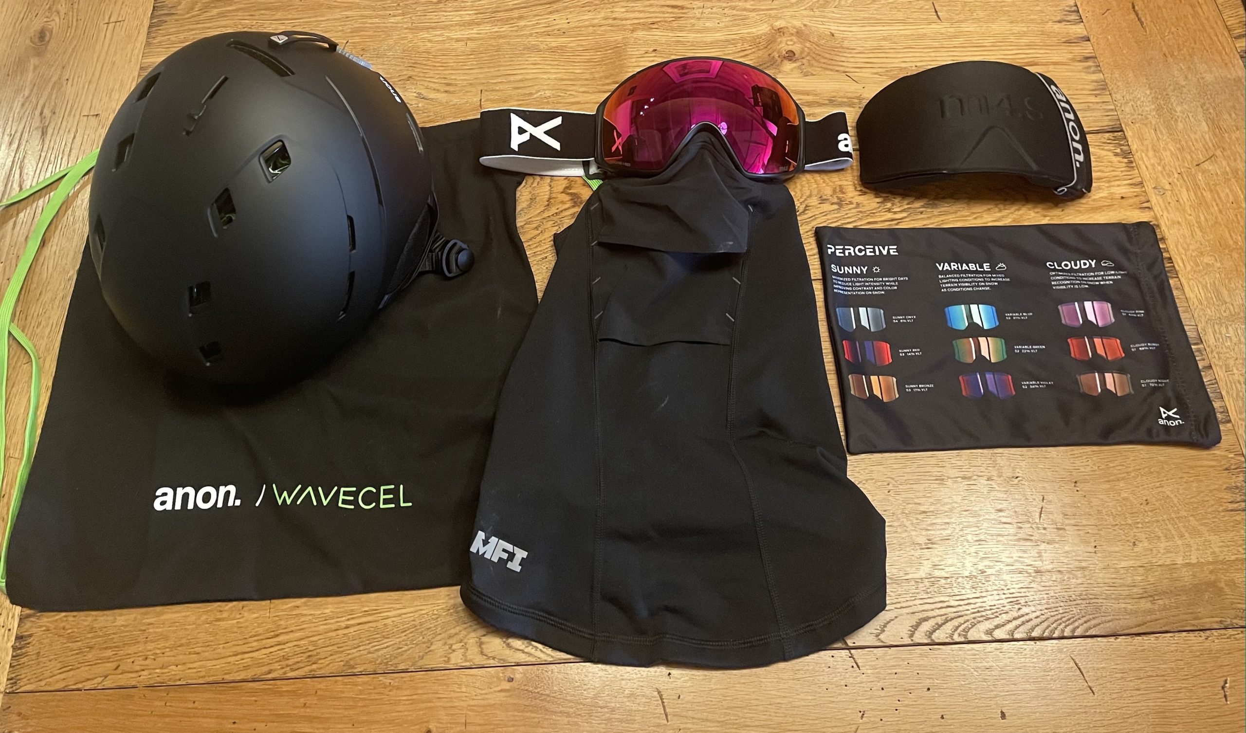 Reviewed Anon Merak WaveCel Helmet M4S goggles MFI Neck Warmer