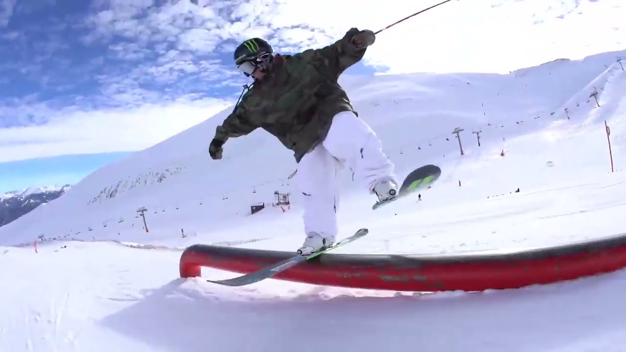 henrik harlaut snowpark skiing in Andorra
