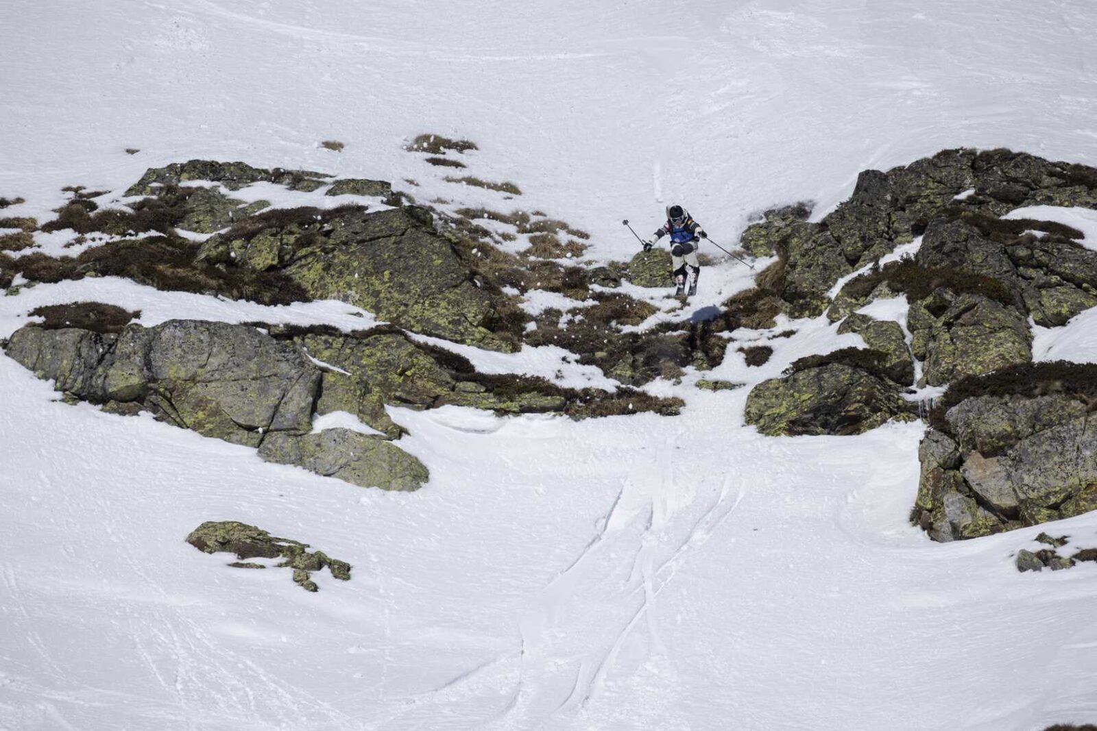 Justine Dufour-Lapointe at the 2023 Freeride World Tour stop in Ordino Arcalis, Andorra