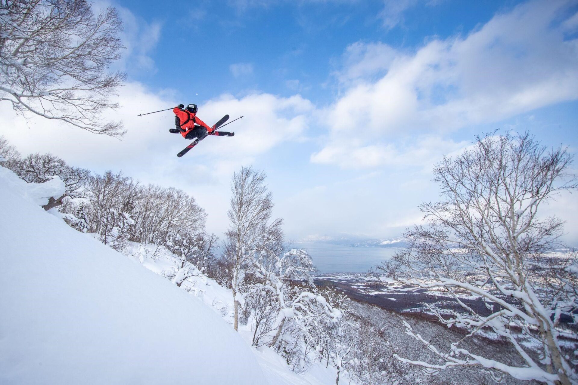 Emil Granbom skiing in Japan for the Head Skis team movie Unified