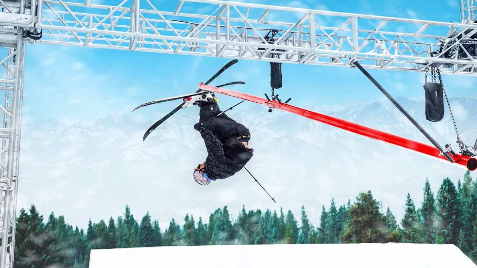 Mac Forehand grinds a rail upside down