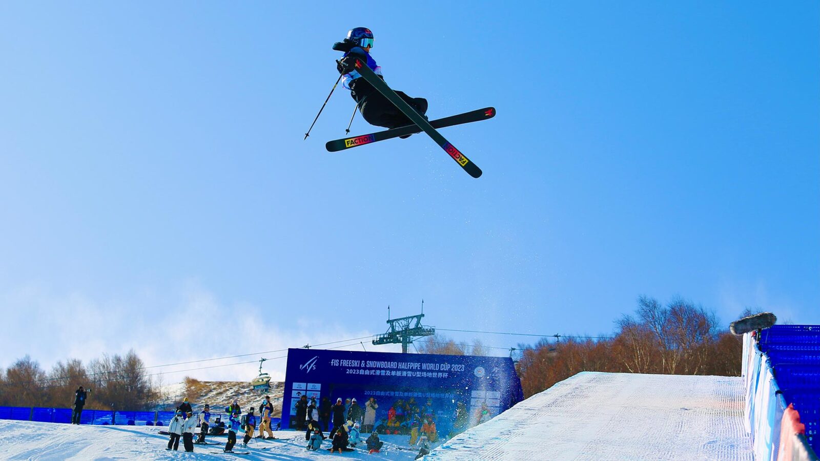 Eileen Gu in the Secret Garden halfpipe in China