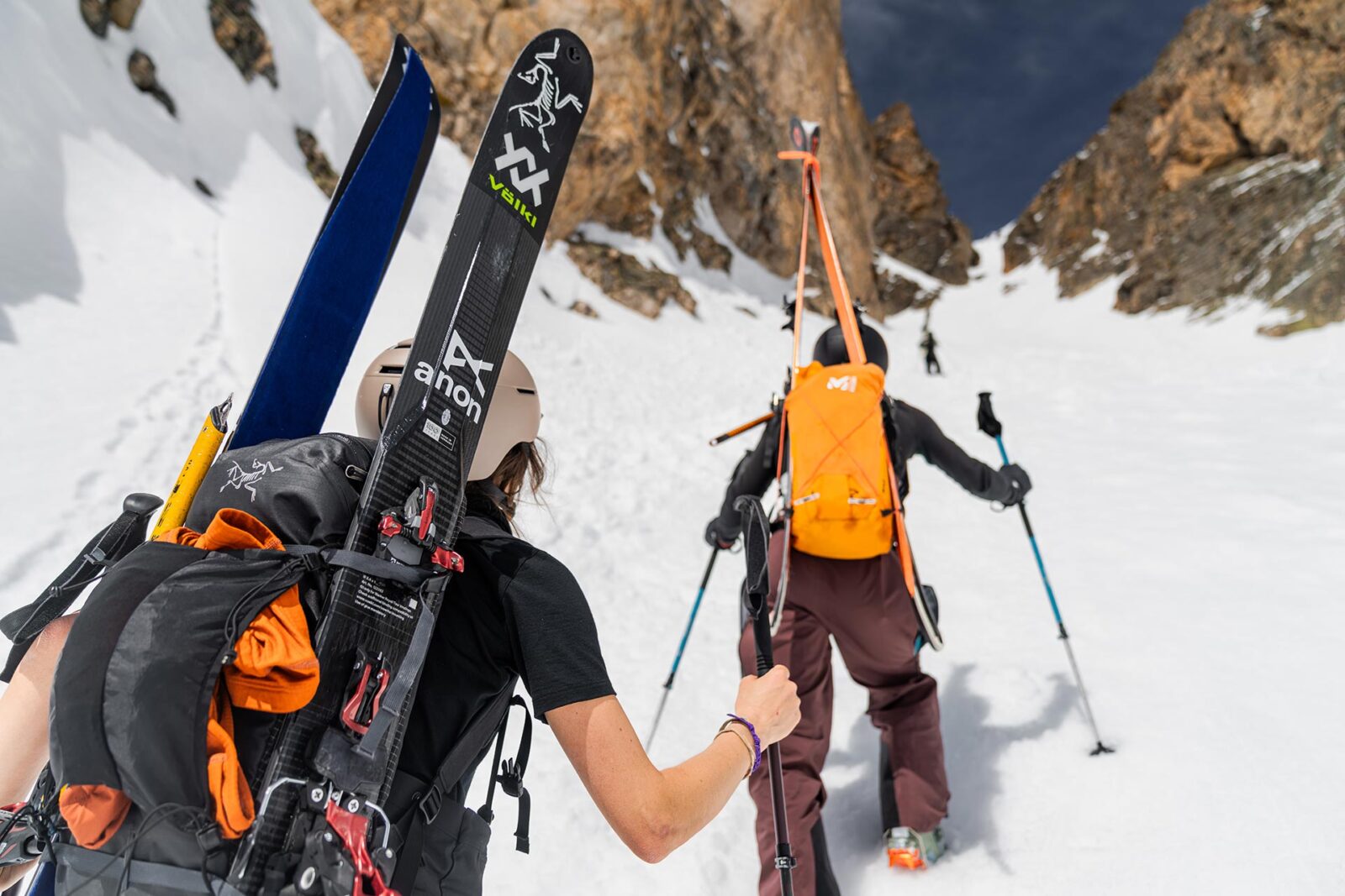 Coline Ballet Baz Hiking a line while filming for Passages - Introducion
