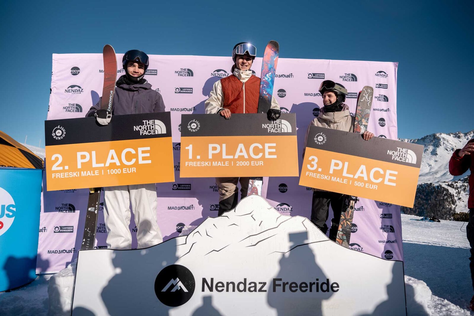 Men's podium at the 2025 Nendaz Backcountry Invitational